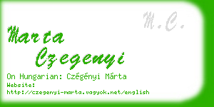 marta czegenyi business card